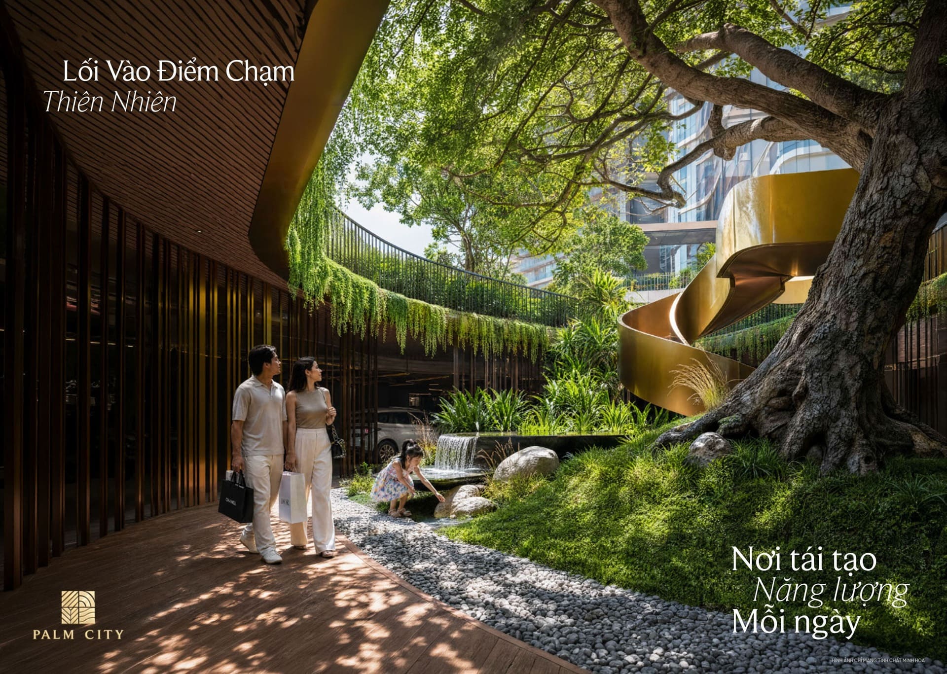 Lối vào điểm chạm thiên nhiên Palm City