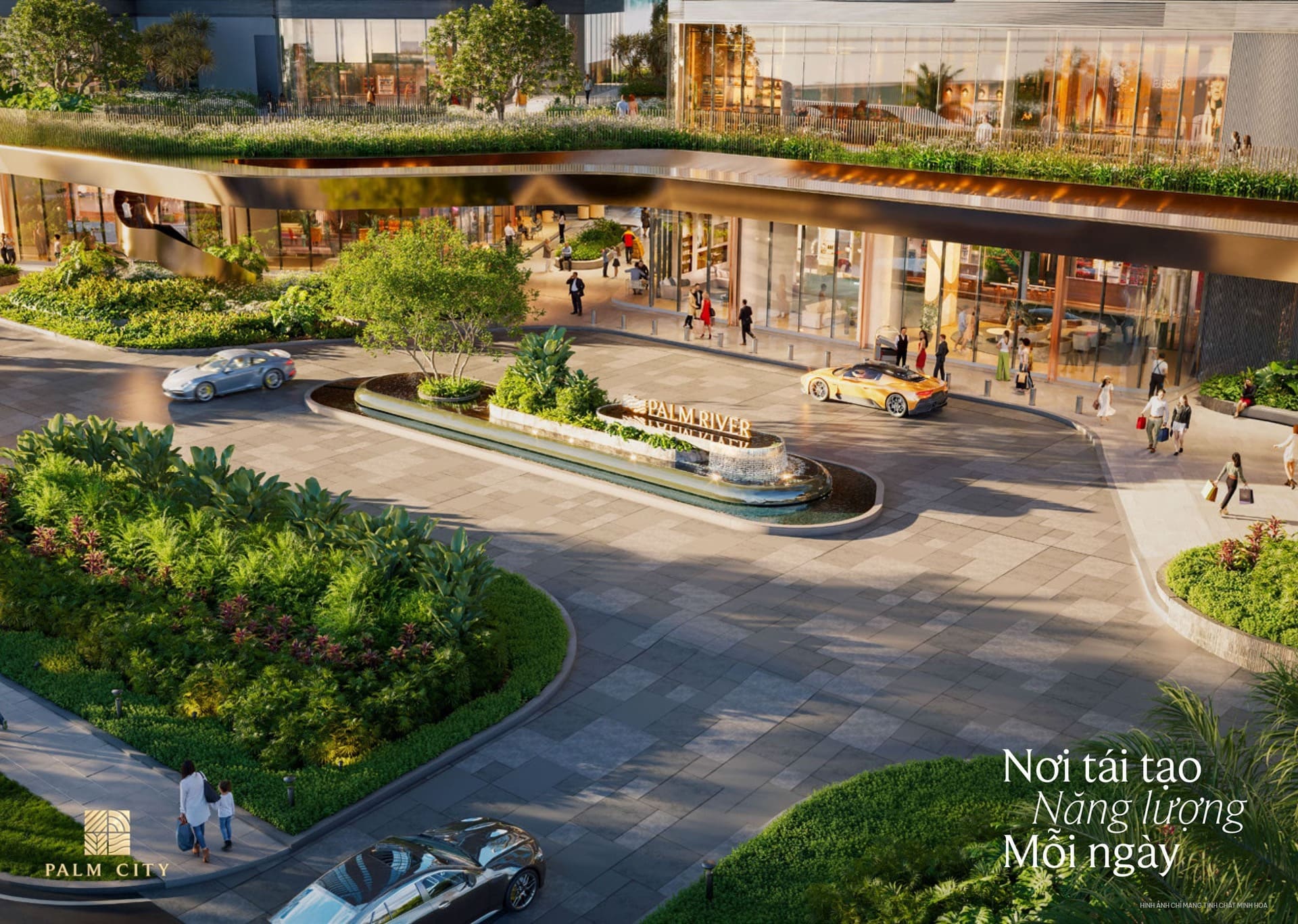 Phối cảnh khu thương mại nội khu Palm City