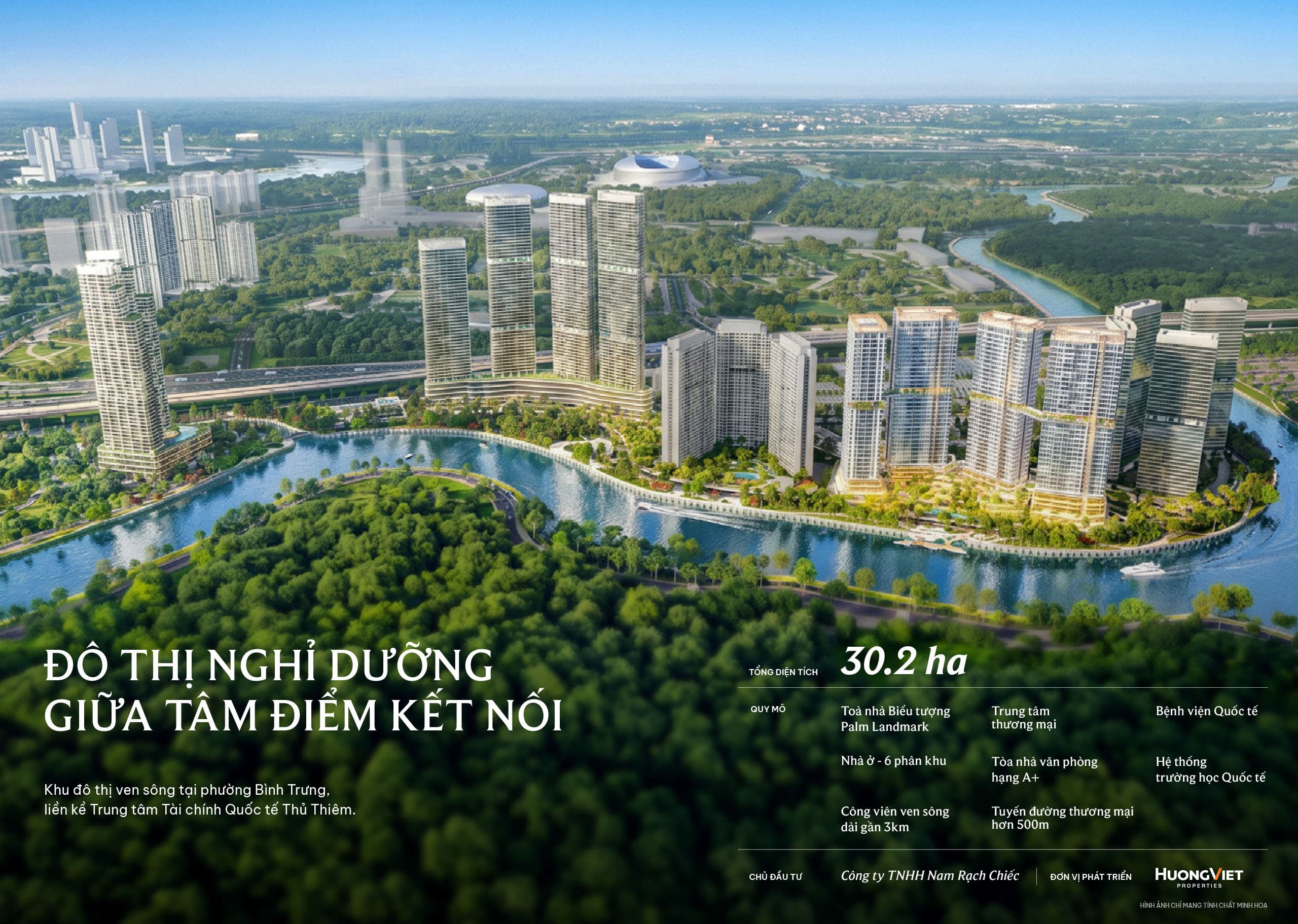 Khu đô thị Palm City với các phân khu ven sông