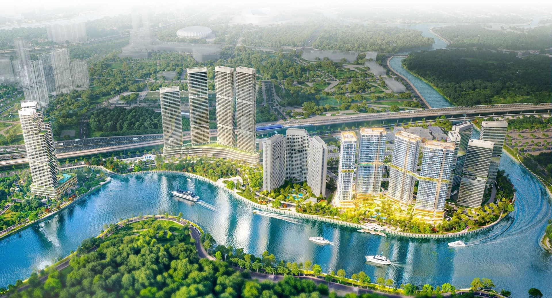 Toàn cảnh dự án Palm River Quận 2 nhìn từ trên cao