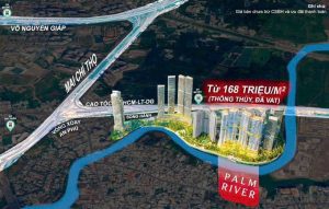 Bản đồ vị trí vệ tinh khu vực đường Võ Nguyên Giáp Palm River