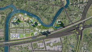 Bản đồ vệ tinh vị trí Palm River cạnh nút giao An Phú và sông Giồng Ông Tố